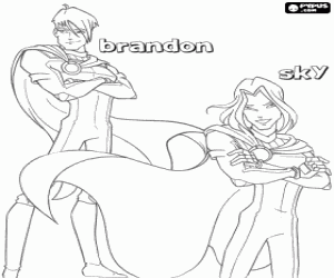 Sky ve Brandon, Winx Club boyama