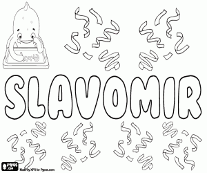 Slavomir, Slav erkek adı boyama