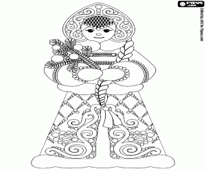 Snegurochka, bir Slav geleneği boyama