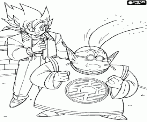 Son Goku ve Kaito, Dragon Ball boyama