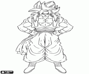 Son Goku, Super Saiyan 4 boyama