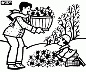 Sonbahar koleksiyonunda kuru yaprak boyama