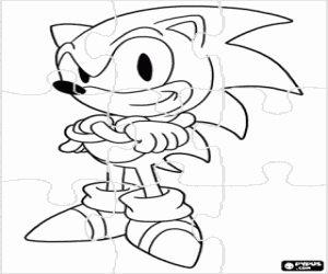 Sonic Hedgehog yapboz boyama