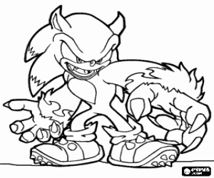 Sonic the Werehog boyama
