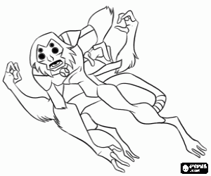 Spidermonkey, Ben 10 uzaylı boyama