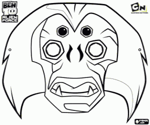 Spidermonkey Maske, Ben10 Alien Force boyama