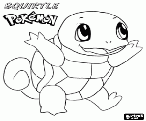 Squirtle, Pokemon kaplumbağa boyama