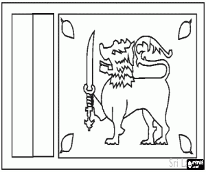 Sri Lanka bayrağı boyama