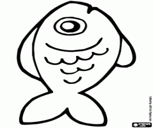 Sudan çıkmış bir balık boyama