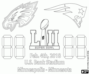Super Bowl 2018, Patriots v Eagles boyama