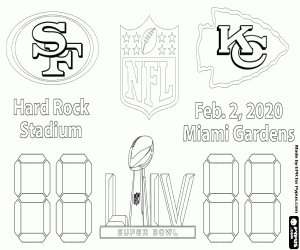 Super Bowl 2020, 49ers vs Chiefs boyama