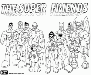 Super Friends. Süper arkadaşlar boyama