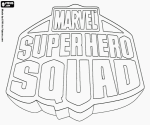 Super Hero Squad logosunu boyama