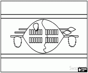 Swaziland Bayrağı boyama