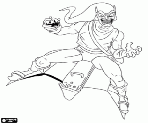 Süper kötü adam Green Goblin boyama