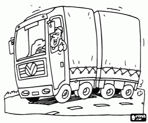 Sürücüsü ile kamyon Tow boyama
