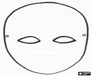 Süslemek için karnaval maskesi boyama