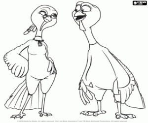 Birkaç tane hindi Jenny ve Reggie boyama