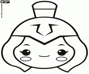 Tanrıça Athena maskesi boyama