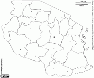 Tanzanya Haritası boyama