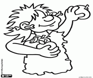 Tarih öncesi meyve hasat boyama