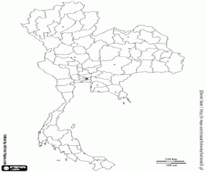 Tayland Haritası boyama