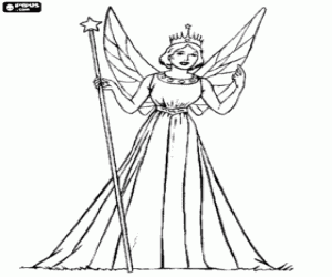 Taç ile Peri Kraliçe boyama