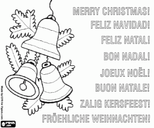 Tebrikler ile Noel çanları boyama