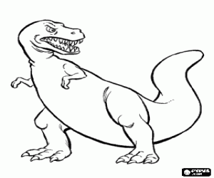 Tehditkar bir Tyrannosaurus Rex boyama