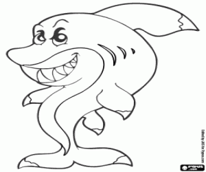 Tehlikeli bir köpek balığı boyama