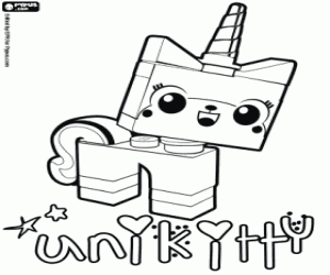 Tek boynuzlu at yavru Unikitty boyama
