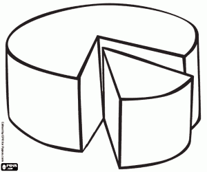 Bir tekerlek gruyere peynir boyama