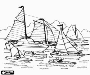 Tekneler Farklı türleri boyama