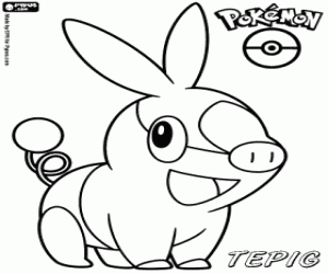 Tepig, domuz Pokemon boyama