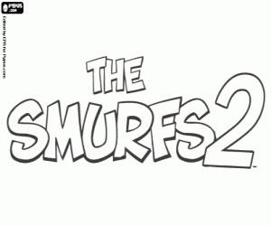Th eSmurfs 2 orijinal logosu boyama