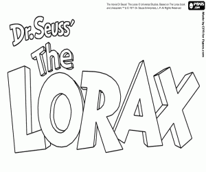 The Lorax logosu boyama
