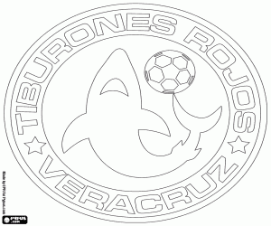 Tiburones Rojos de Veracruz logosu boyama