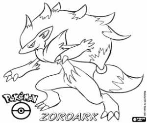 Bir tilki Pokémon, Zoroark boyama