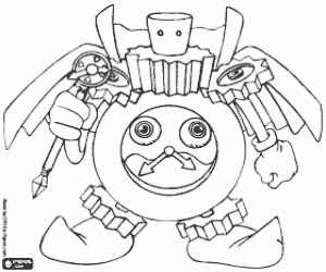 Time Wizard, Yu-Gi-Oh karakteri boyama