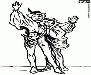 Tiyatro sanatçıları boyama