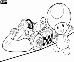 Toad ve bir kart, Mario Bros boyama