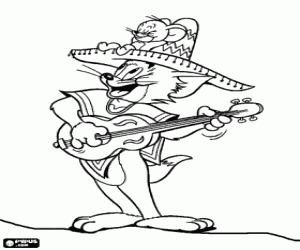 Tom ve Jerry Meksika, mariachis boyama