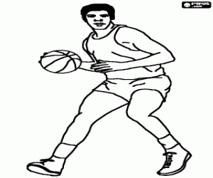 Top sürme basketbolcu boyama