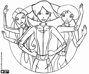 Totally Spies kahramanları boyama