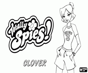 Totally Spies üzerinden Clover Ewing boyama