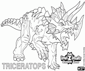 Triceratops, Invizimals Shadow Zone boyama