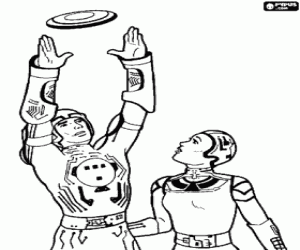 Tron ve Yori hafif disk ile boyama