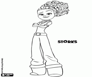 Tulip, cesur bir kız boyama