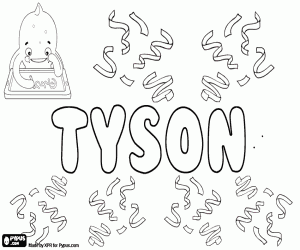 Tyson, adı ve soyadı İngilizce boyama