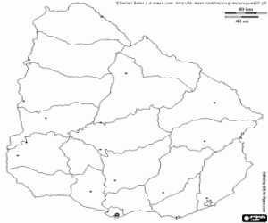 Uruguay Haritası boyama